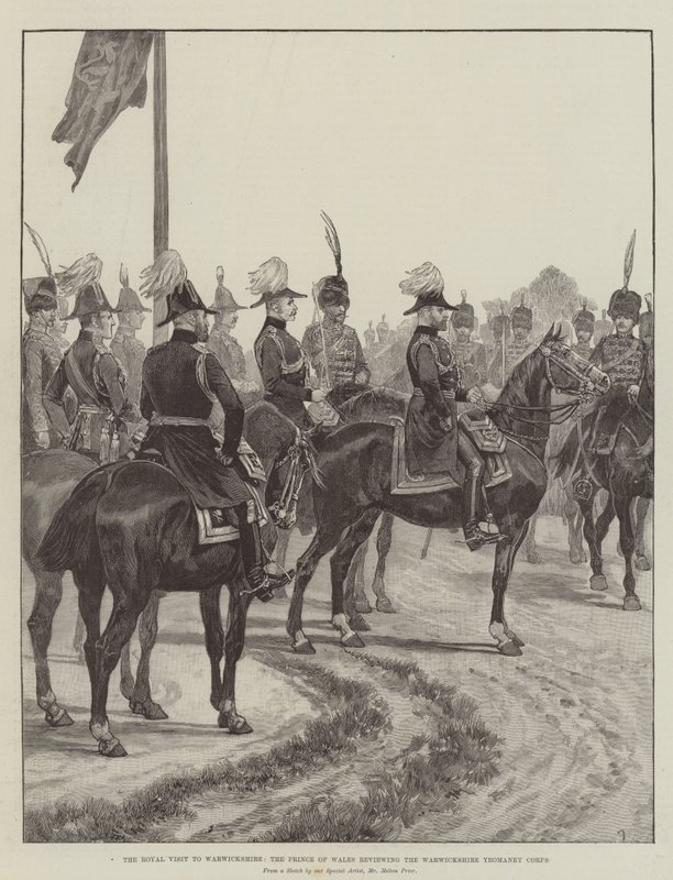 Kuninkaallinen vierailu Warwickshiressä, Walesin prinssi arvioi Warwickshiren Yeomanry Corpsia tekijältä Melton Prior