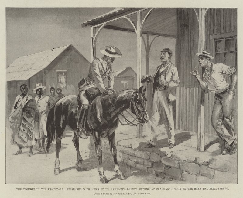 The Trouble in the Transvaal, Messenger, jossa on uutisia tohtori Jamesonin tappiosta Chapman