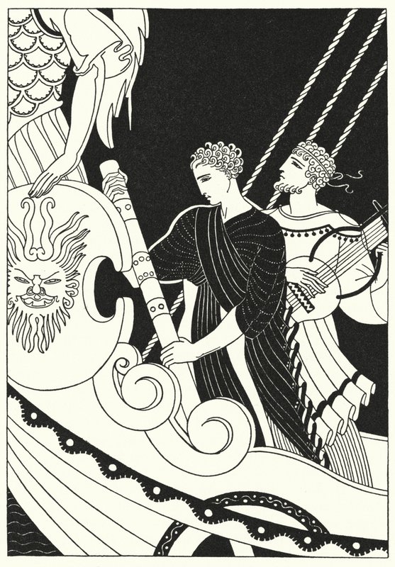 Orpheus löi reippaasti pois (väri litho) tekijältä Merlyn Mann