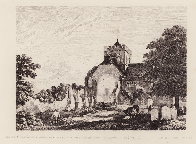 Boxgroven luostarikirkko (kaiverrus) tekijältä Michael (1743 1801) (after) Rooker