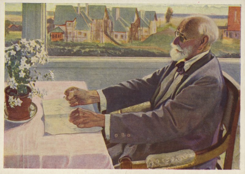 Ivan Pavlov, venäläinen fysiologi tekijältä Mikhail Vasilievich Nesterov
