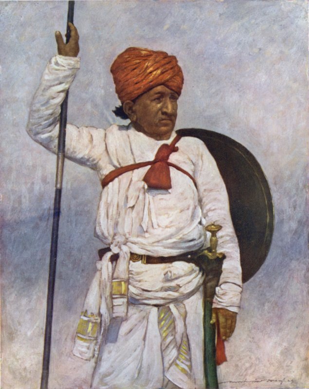 Bombay Chiefsin aseellinen pidättäjä tekijältä Mortimer Ludington Menpes