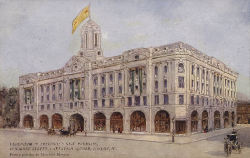 Debenham ja Freebody New Premises, Wigmore Street, Cavendish Square, Lontoo, West tekijältä Mortimer Ludington Menpes