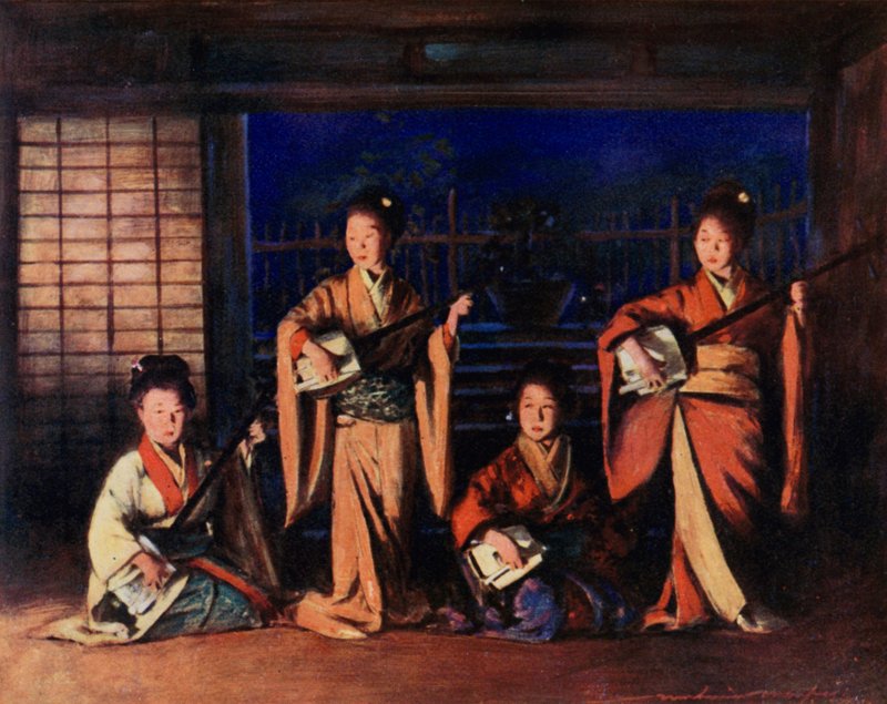 Geisha-tytöt tekijältä Mortimer Ludington Menpes