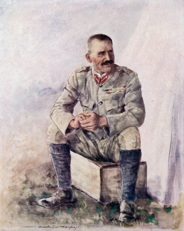 Kenraaliluutnantti Hector Macdonald Bloemfonteinin ulkopuolella tekijältä Mortimer Ludington Menpes