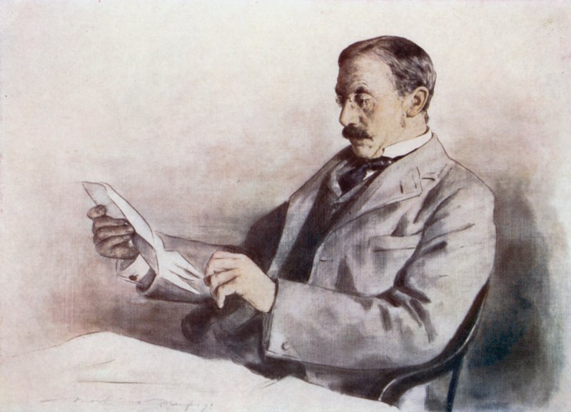 Sir Alfred Milner pöytänsä ääressä tekijältä Mortimer Ludington Menpes