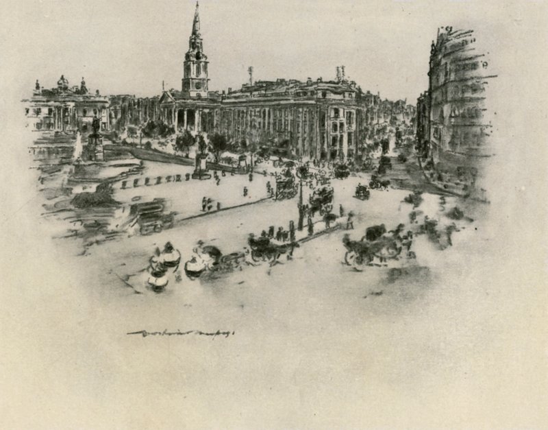 Trafalgar Square tekijältä Mortimer Ludington Menpes