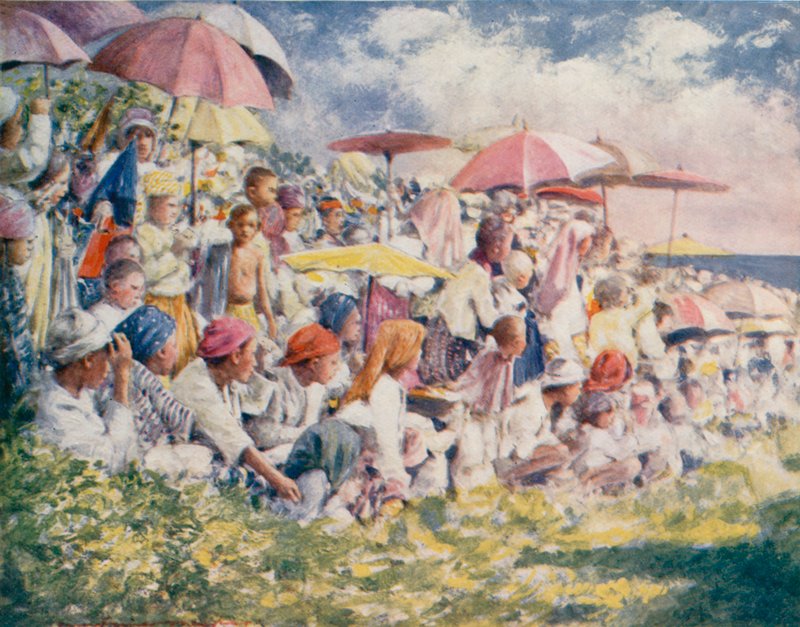 Katsomassa venekilpailua tekijältä Mortimer Ludington Menpes