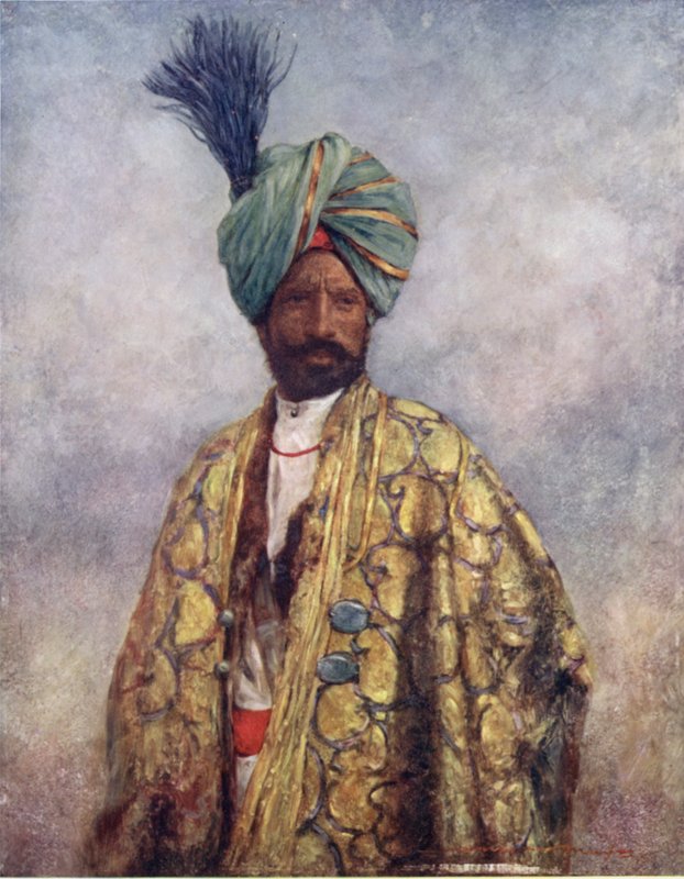 Kashmirilainen sotilas (väri litho) tekijältä Mortimer Ludington Menpes