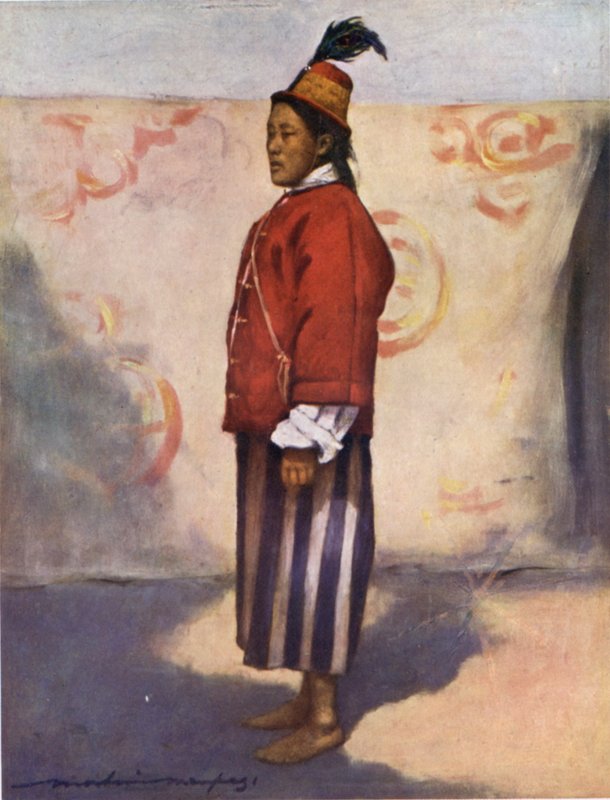 Sikkimin Maharajan sotilas (väri litho) tekijältä Mortimer Ludington Menpes