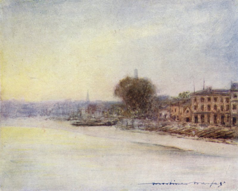 Hammersmith Bridgen takana tekijältä Mortimer Ludington Menpes