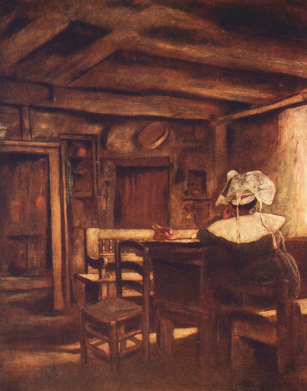 Meditaatio (värilitografia) tekijältä Mortimer Ludington Menpes