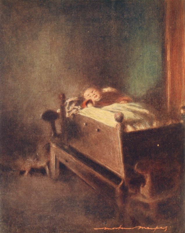 The Cradle (värilitografia) tekijältä Mortimer Ludington Menpes