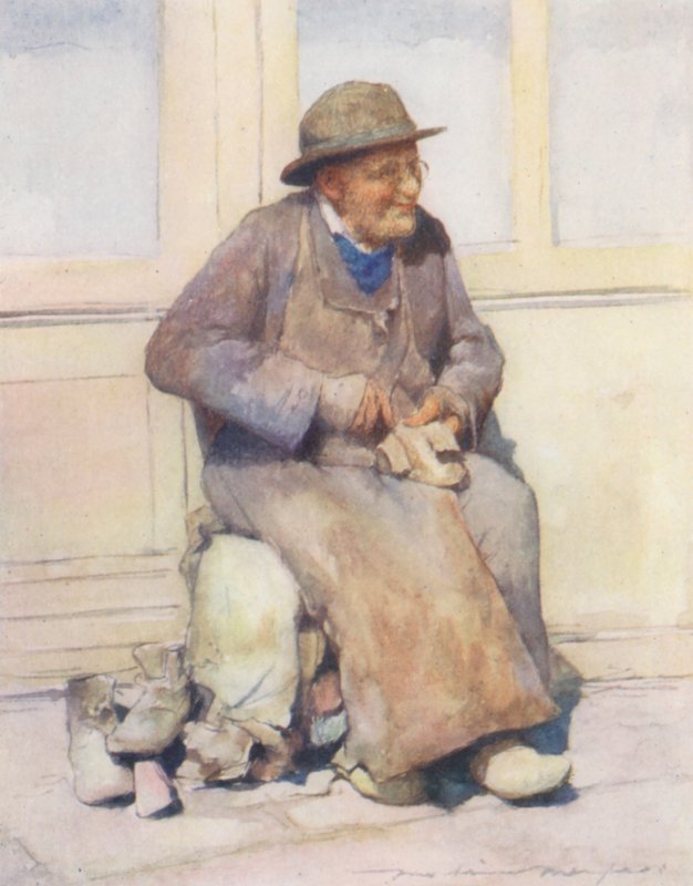 The Village Cobbler (värilitografia) tekijältä Mortimer Ludington Menpes