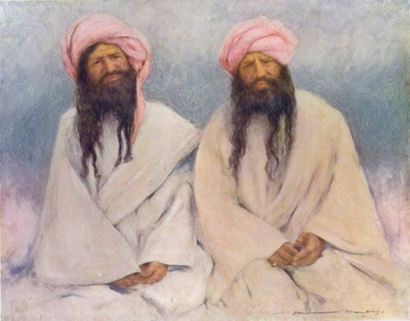 Kaksi Baluch Chiefs (väri litho) tekijältä Mortimer Ludington Menpes