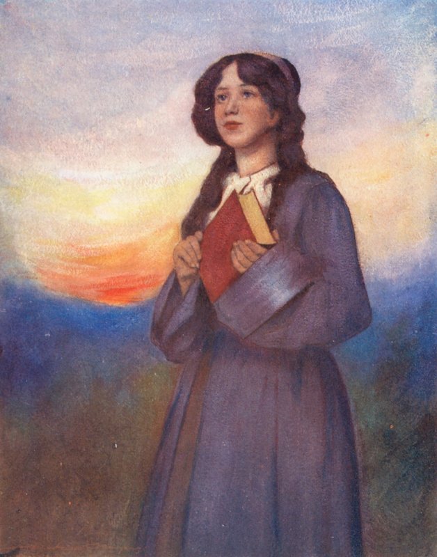 Maailman lapset: Amerikkalainen, Sunset (värilitografia): American, Sunset (värilitografia) tekijältä Mortimer Ludington Menpes