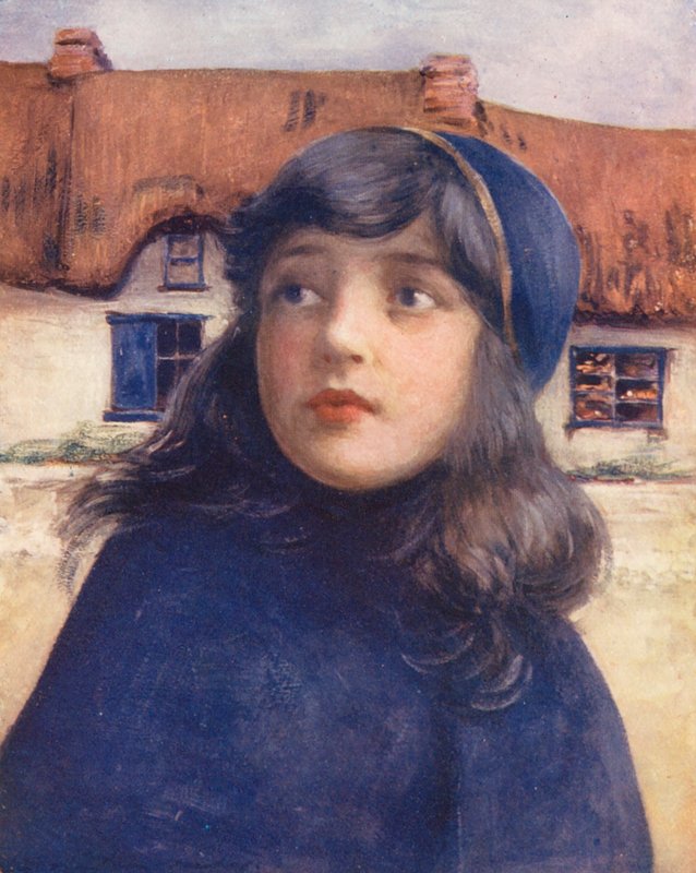 Maailman lapset: Irlantilainen, Molly (värilitografia). tekijältä Mortimer Ludington Menpes