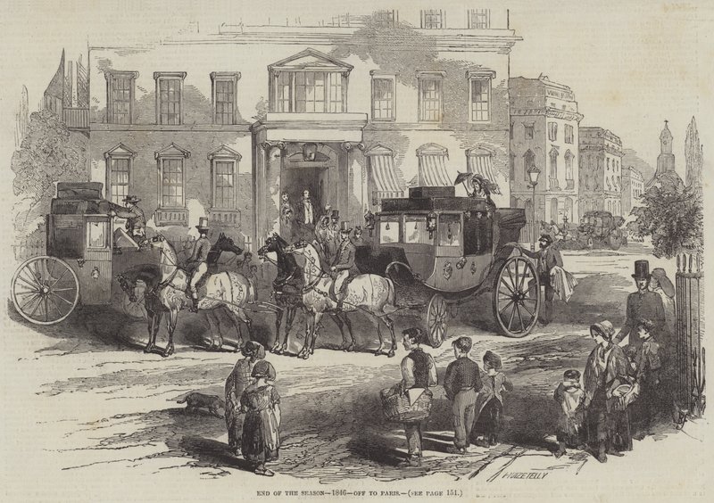 Kauden lopussa 1846, matkalla Pariisiin tekijältä Myles Birket Foster