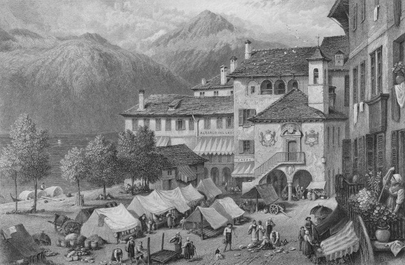Oita (engraving) tekijältä Myles Birket (after) Foster