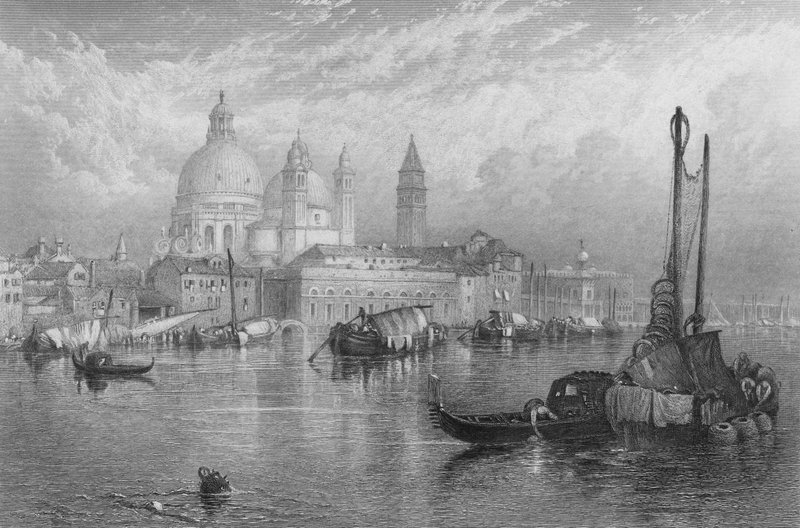 Venetsia (kaiverrus) tekijältä Myles Birket (after) Foster
