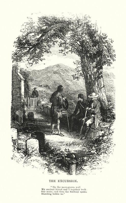 William Wordsworth: Retki (kaiverrus) tekijältä Myles Birket (after) Foster