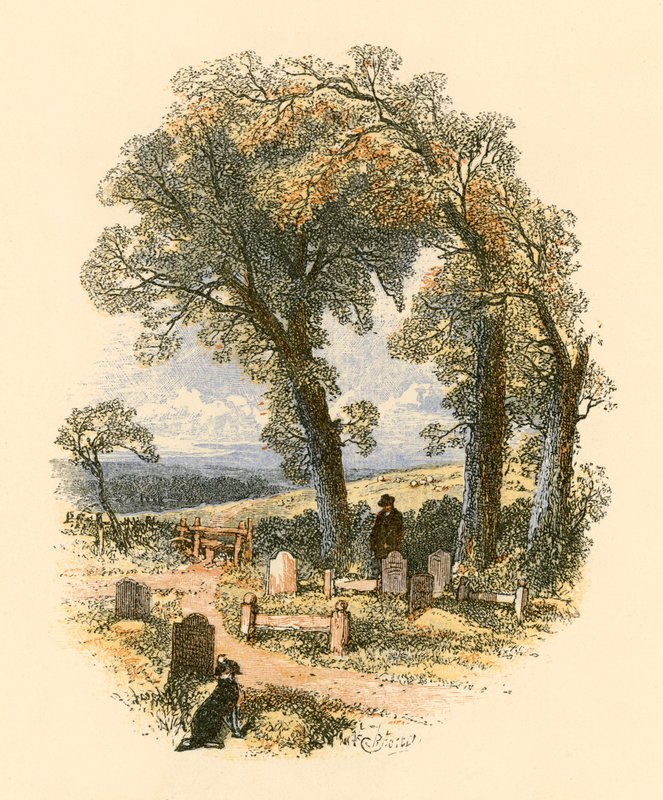 Kirkkopihan kohtaus tekijältä Myles Birket Foster