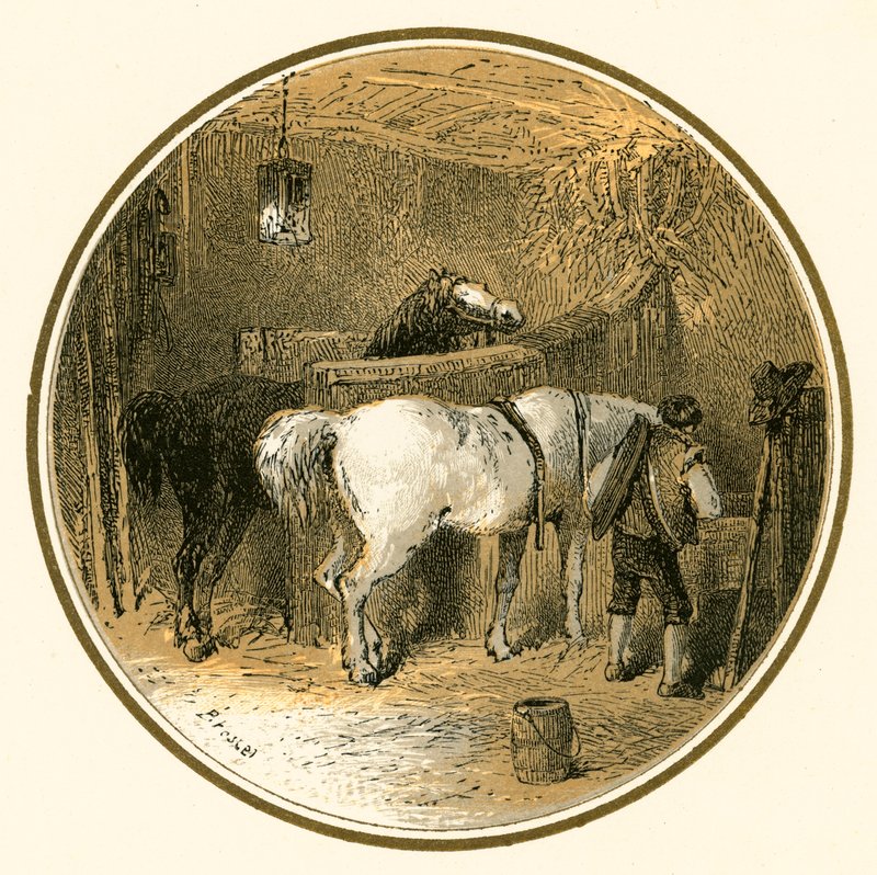 Hevoset tallissa tekijältä Myles Birket Foster