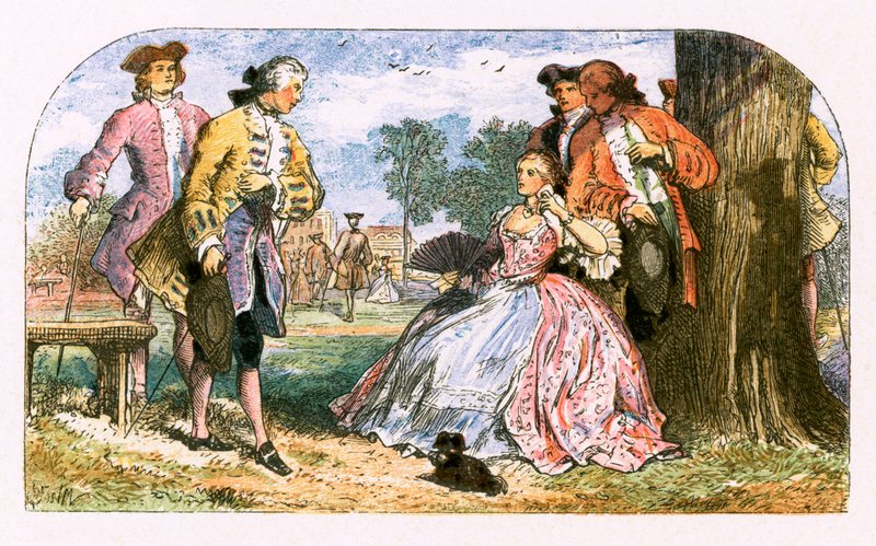 Kuvitus teokselle "The Double Transformation" tekijältä Myles Birket Foster