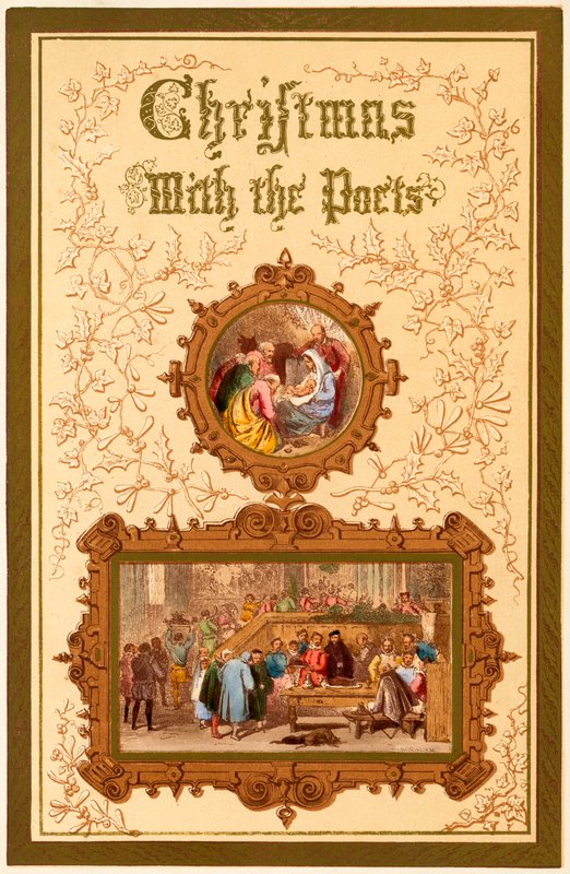 Pahina ng pamagat ng Pasko kasama ang Poetsfinn tekijältä Myles Birket Foster