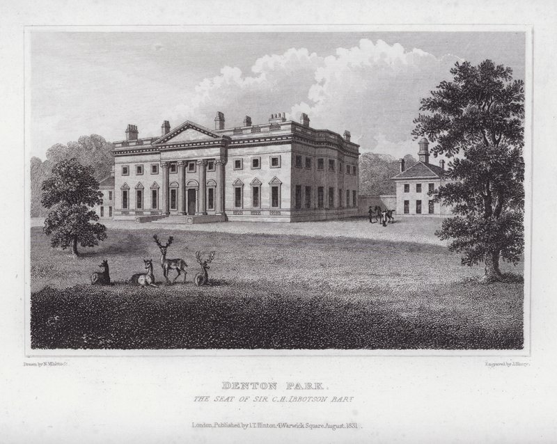 Denton Park, Sir C H Ibbotsonin istuin (kaiverrus) tekijältä Nathaniel (after) Whittock