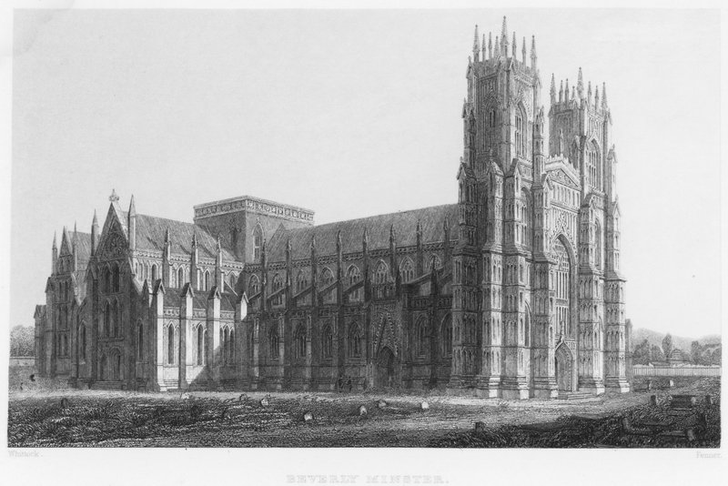 Beverley Minster (kaiverrus) tekijältä Nathaniel Whittock