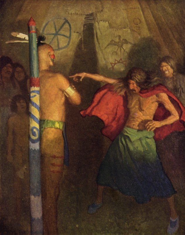 Kuvitus teokseen The Last of the Mohicans tekijältä Newell Convers Wyeth