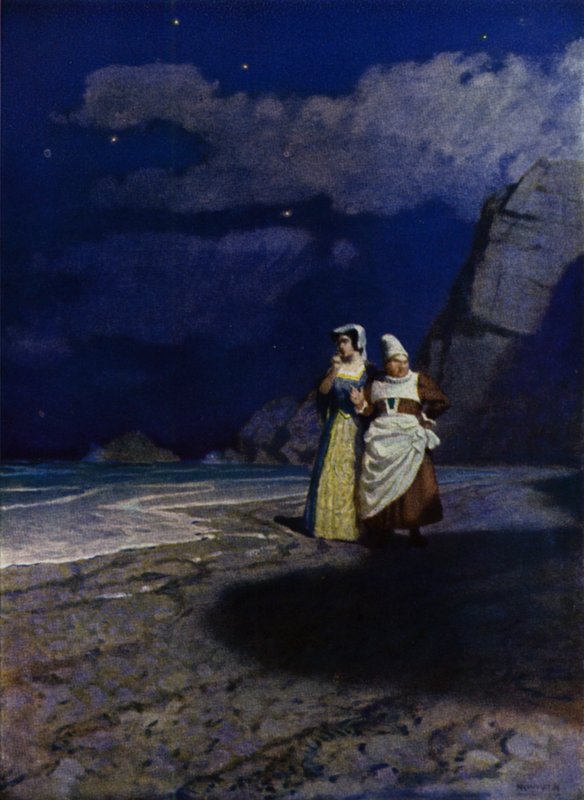 Kuvitus Westward Holle! Charles Kingsley (väri litho) tekijältä Newell Convers (after) Wyeth