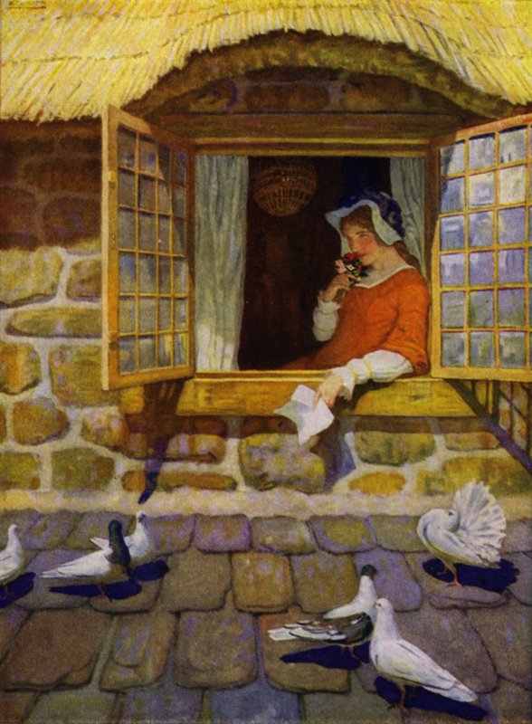 Kuvitus Westward Holle! Charles Kingsley (väri litho) tekijältä Newell Convers (after) Wyeth
