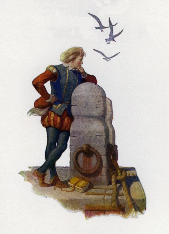 Otsikkosivun kuva Westward Ho! Charles Kingsley (väri litho) tekijältä Newell Convers (after) Wyeth