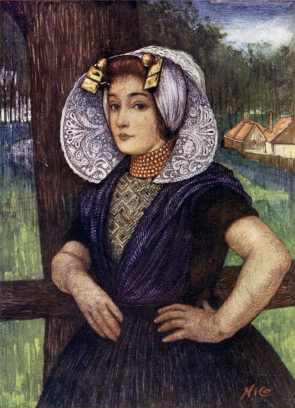 A Girl of Goes (väri litho) tekijältä Nico Jungman