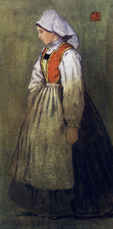 Norja: Hardanger Country Girl (väri litho) tekijältä Nico Jungman