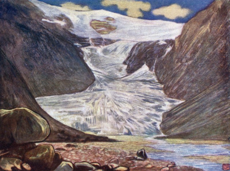 Norja: Kjendalsbrae (väri litho) tekijältä Nico Jungman