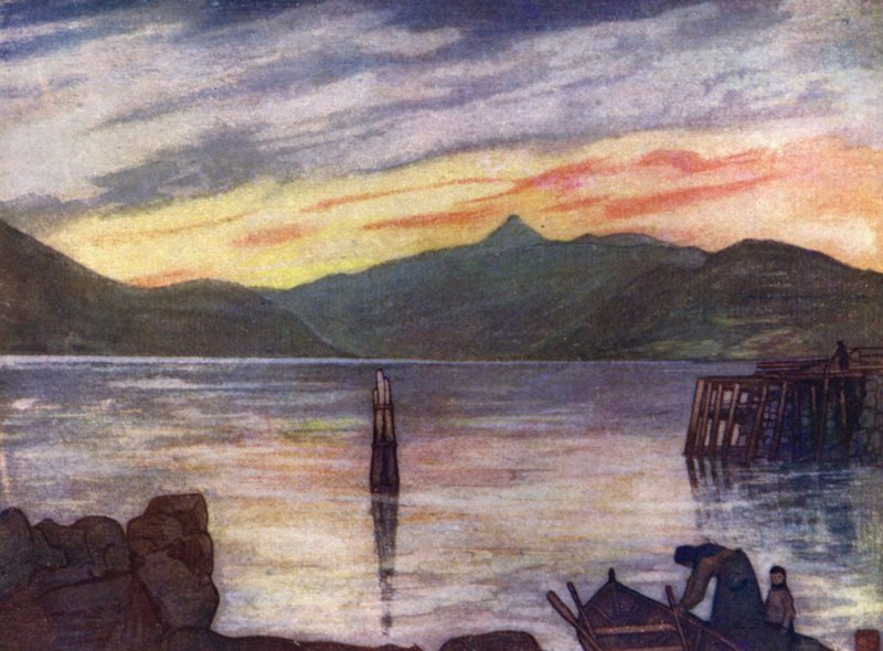 Norja: Sundalsfjord (väri litho) tekijältä Nico Jungman