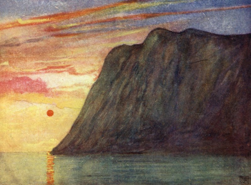 Norja: Keskiyön aurinko (värinen lito) tekijältä Nico Jungman