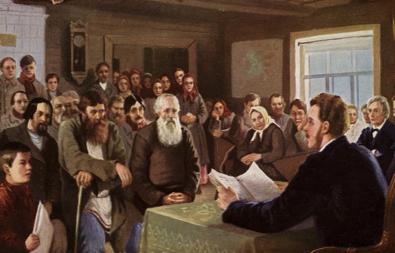 Sunnuntailukeminen maalaiskoulussa, Venäjä, 1895 tekijältä Nikolai Petrovich Bogdanov Belsky