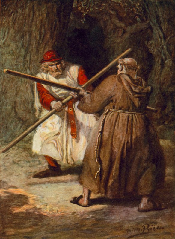 Tennyson, The Foresters (väri litho) tekijältä Norman Mills (after) Price