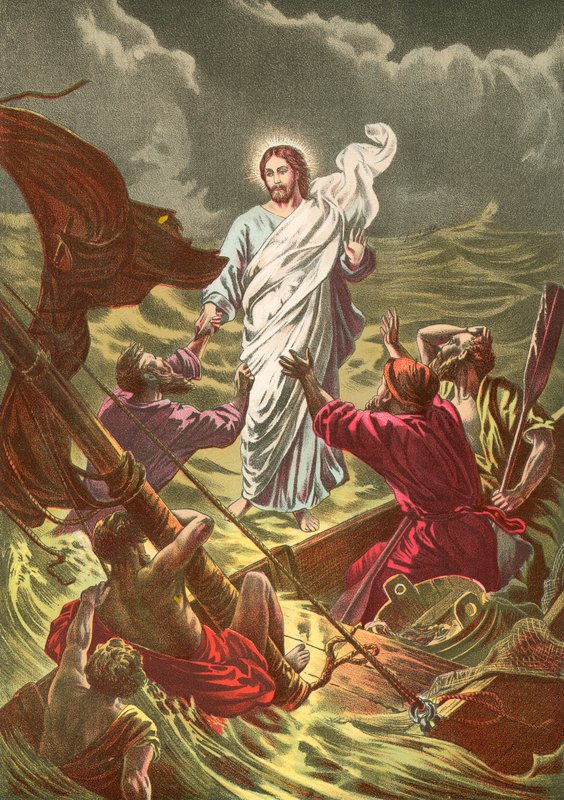 Jeesus kävelee veden päällä tekijältä North American