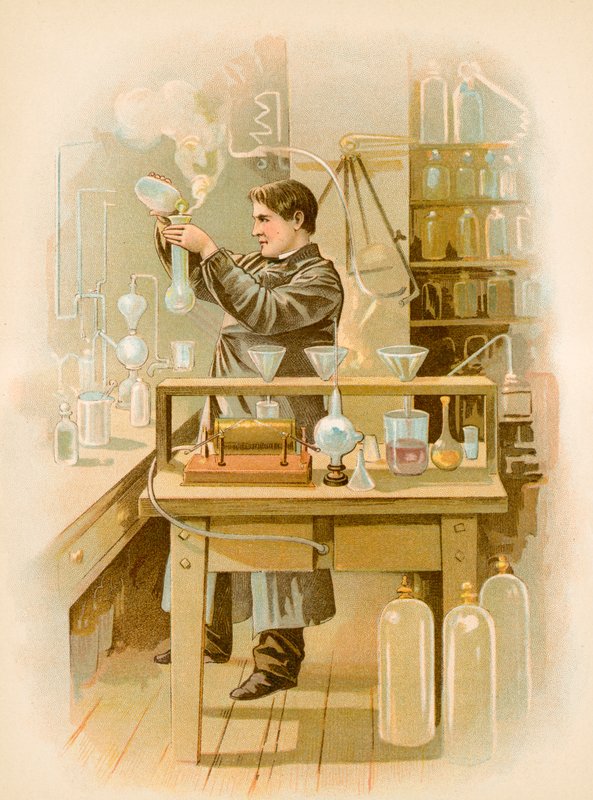 Thomas Edison laboratoriossa tekijältä North American