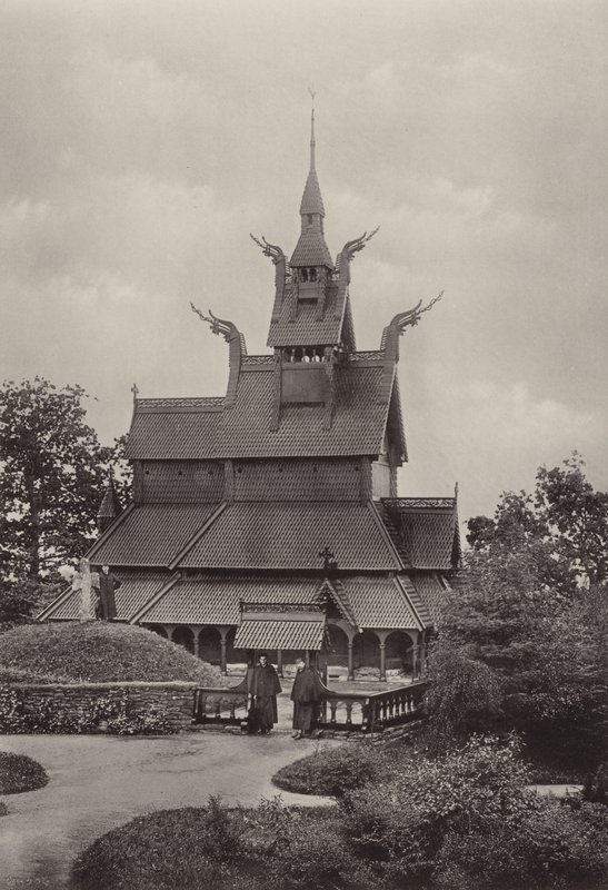 Fantoft, Stave-Church, Bergen (m/w kuva) tekijältä Norwegian Photographer