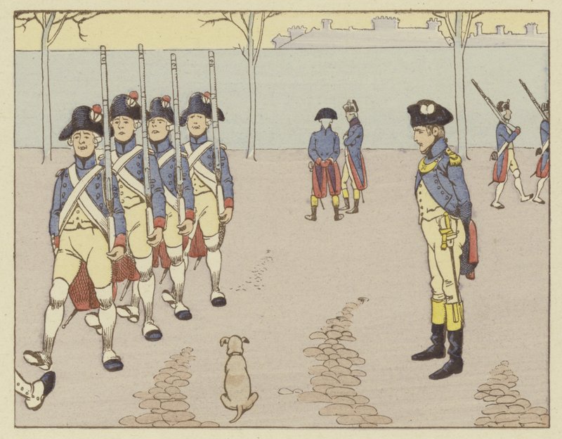 Napoleon oli luutnantti Valencessa vuonna 1785 ja katseli kivääriporaa tekijältä Onfray de Breville Job
