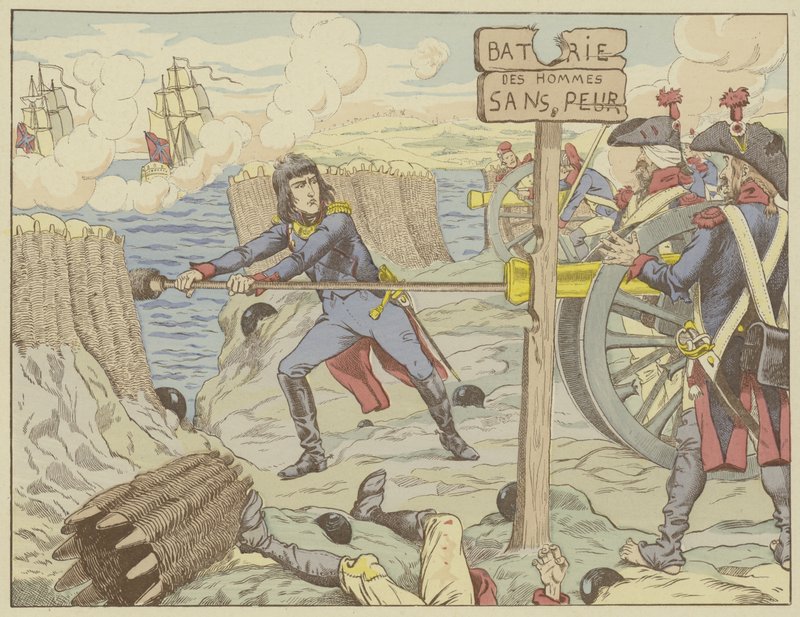 Napoleon lataa tykkiä tavallisen sotilaan tavoin Toulonin piirityksessä, 1793 tekijältä Onfray de Breville Job