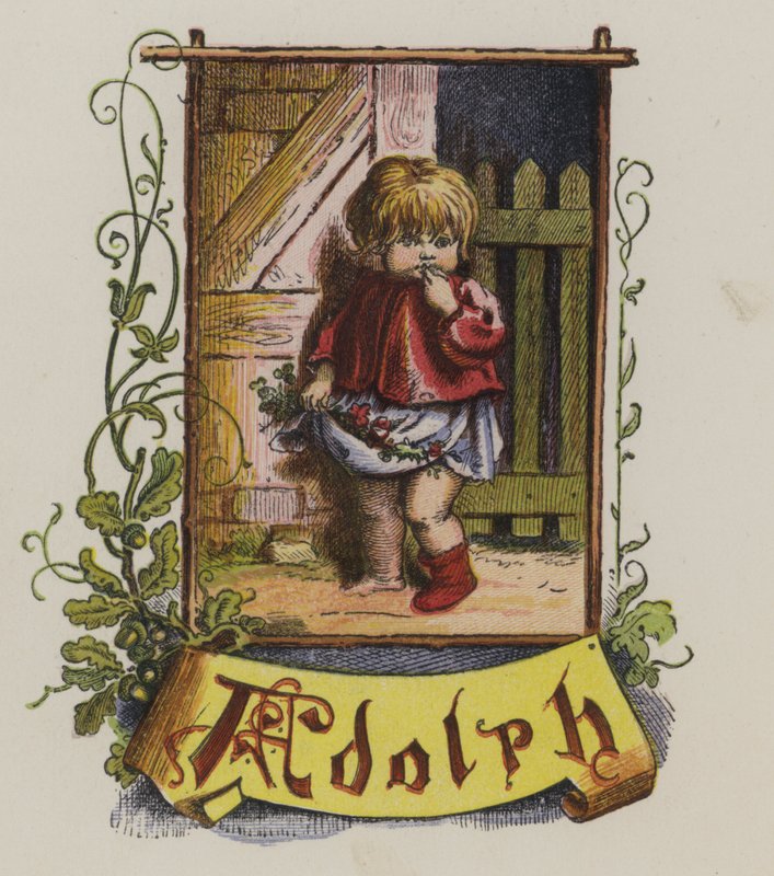 Pieni poika nimeltä Adolph (väri litho) tekijältä Oskar Pletsch