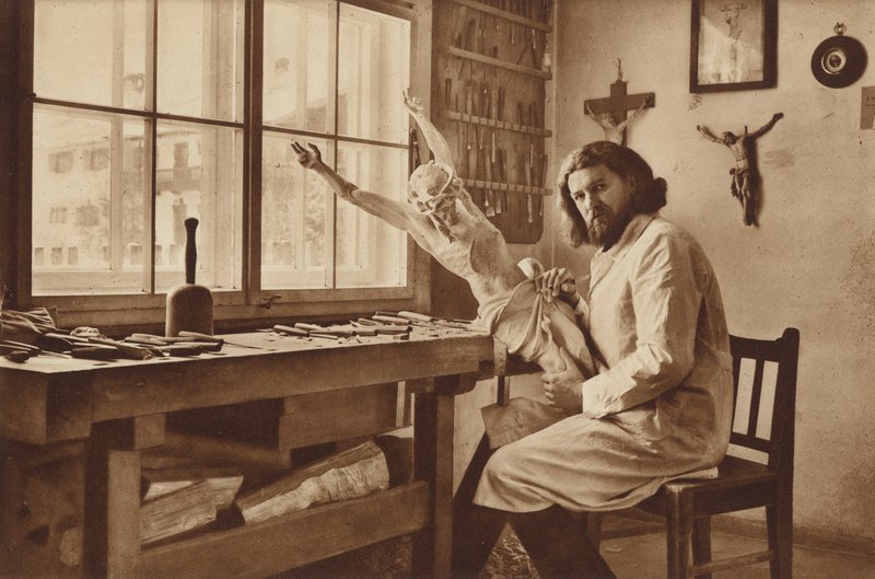 Puuveistäjätyöpaja Oberammergaussa, Alois Lang, Kristuksen edustaja kärsimysnäytelmässä 1930 tekijältä Otto Ballerstedt
