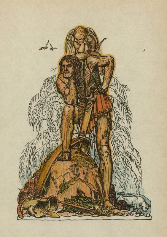 Anakreonin laulut (värilitografia) tekijältä Otto Friedrich